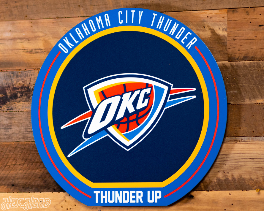 VARSITY Collection- SINGLE Layer Oklahoma City Thunder Wall Art