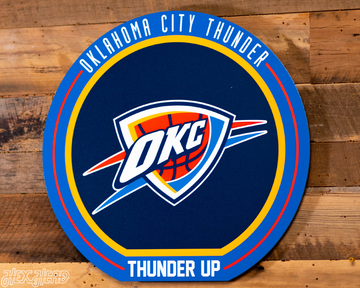 VARSITY Collection- SINGLE Layer Oklahoma City Thunder Wall Art
