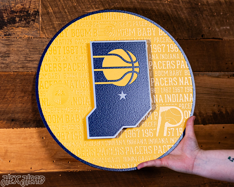 Indiana Pacers CRAFT SERIES 3D Embossed Metal Wall Art