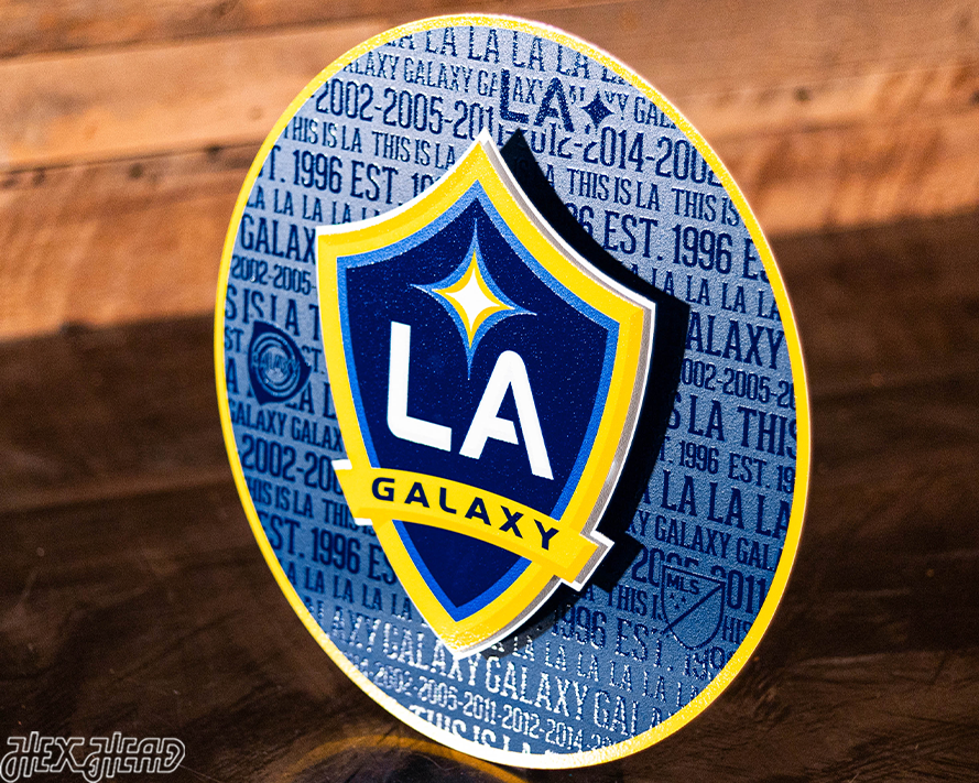 CLOSE OUT - LA Galaxy CRAFT SERIES 3D Embossed Metal Wall Art