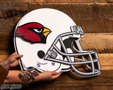 Arizona Cardinals BLITZ Collection - 8 Layer Helmet 3D Vintage Metal Wall Art