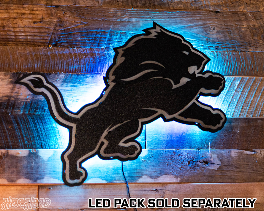 MONOCHROME - Detroit Lions 3D Vintage Metal Wall Art