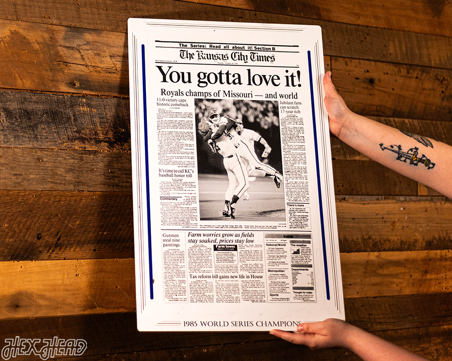 Kansas City Star Royals 1985 WORLD SERIES Front Page - OCT 28, 1985