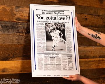 Kansas City Star Royals 1985 WORLD SERIES Front Page - OCT 28, 1985