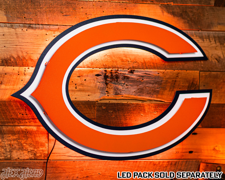 Chicago Bears "C" 3D Vintage Metal Wall Art