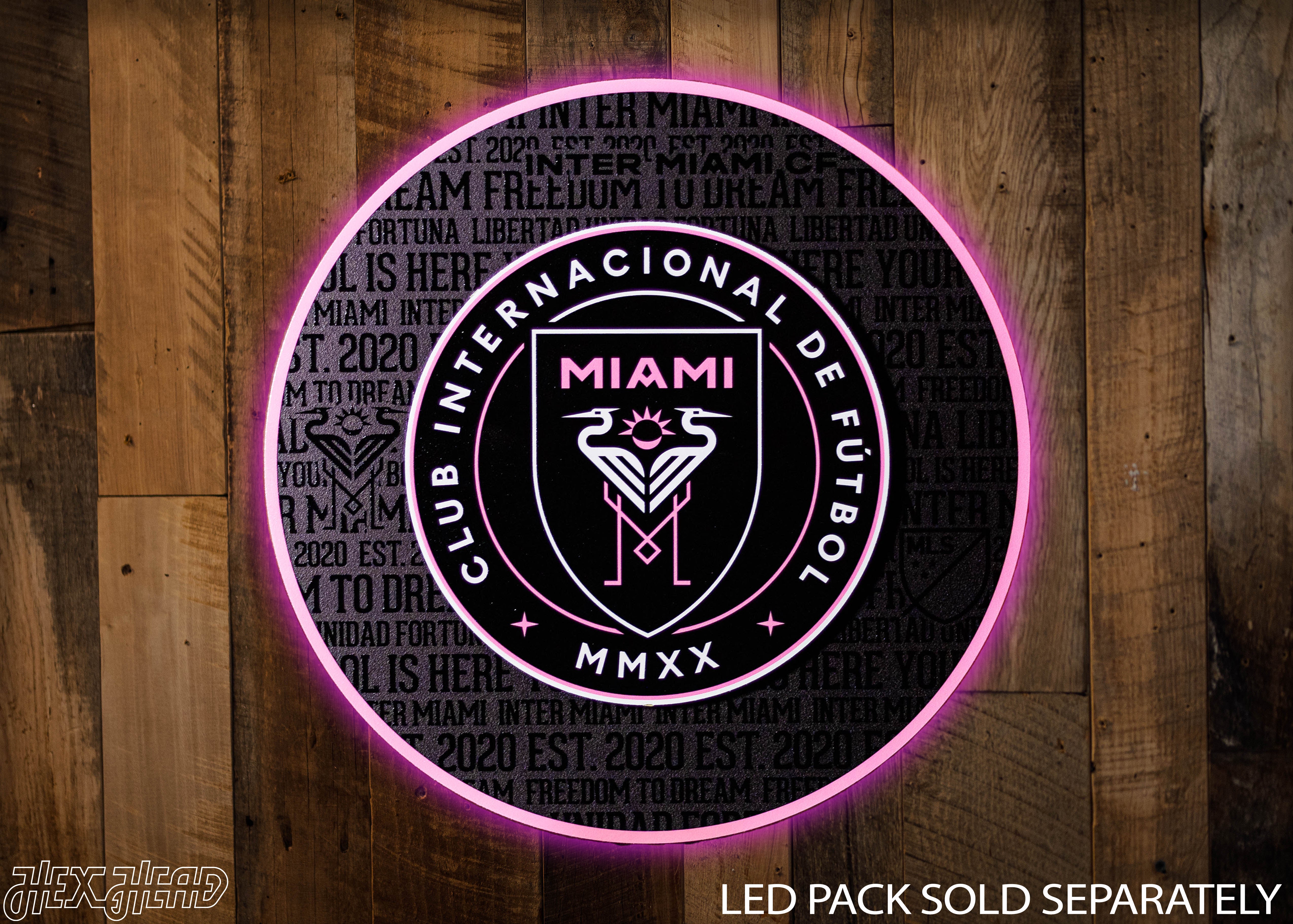 Inter Miami CRAFT SERIES 3D Embossed Metal Wall Art