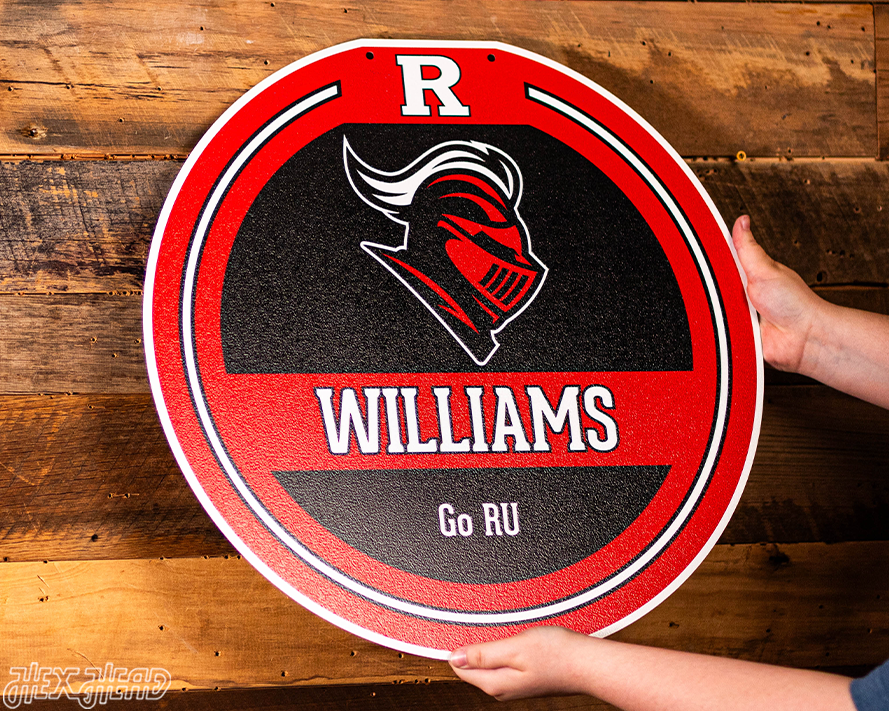 Rutgers Scarlet Knights Personalized Monogram Metal Art
