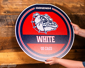 Gonzaga Bulldogs Personalized Monogram Metal Art