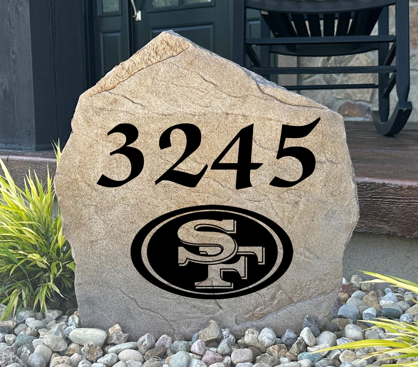 San Francisco 49ers Design-A-Stone Landscape Art Address Stone