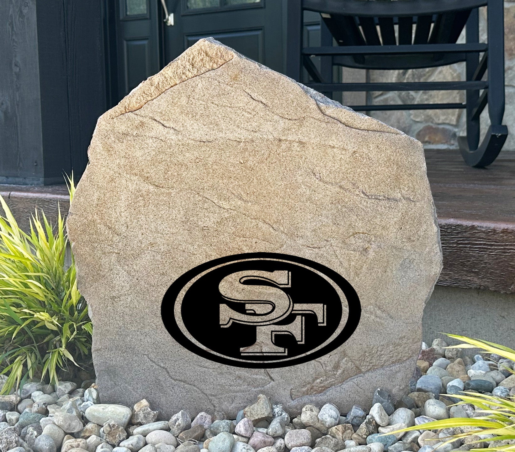 San Francisco 49ers Design-A-Stone Landscape Art Address Stone