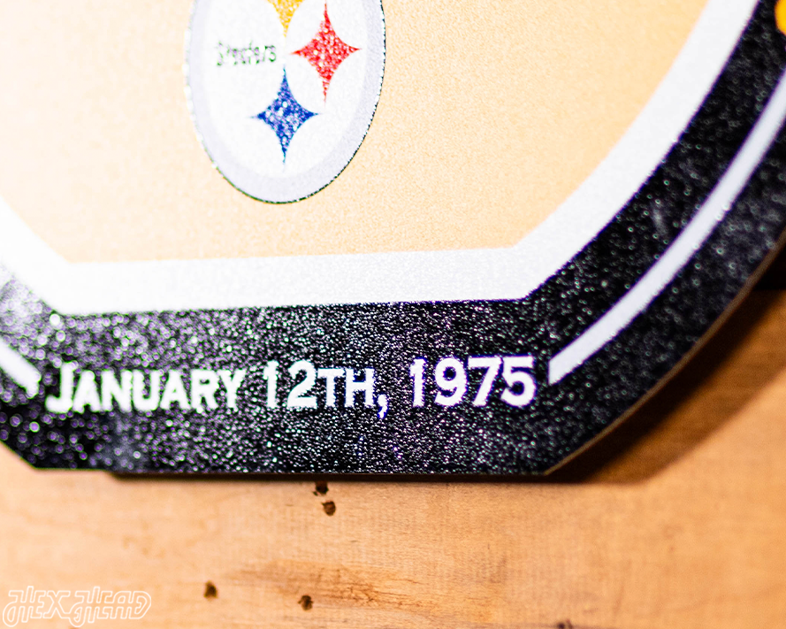 VARSITY Collection- Single Layer Pittsburgh Steelers Super Bowl IX  Metal Wall Art