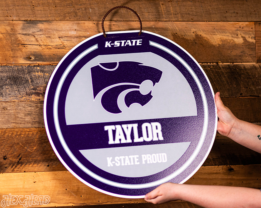 Kansas State Wildcats Personalized Monogram Metal Art