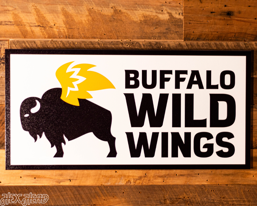 Buffalo Wild Wings Logo SINGLE LAYER Vintage Metal Wall Art