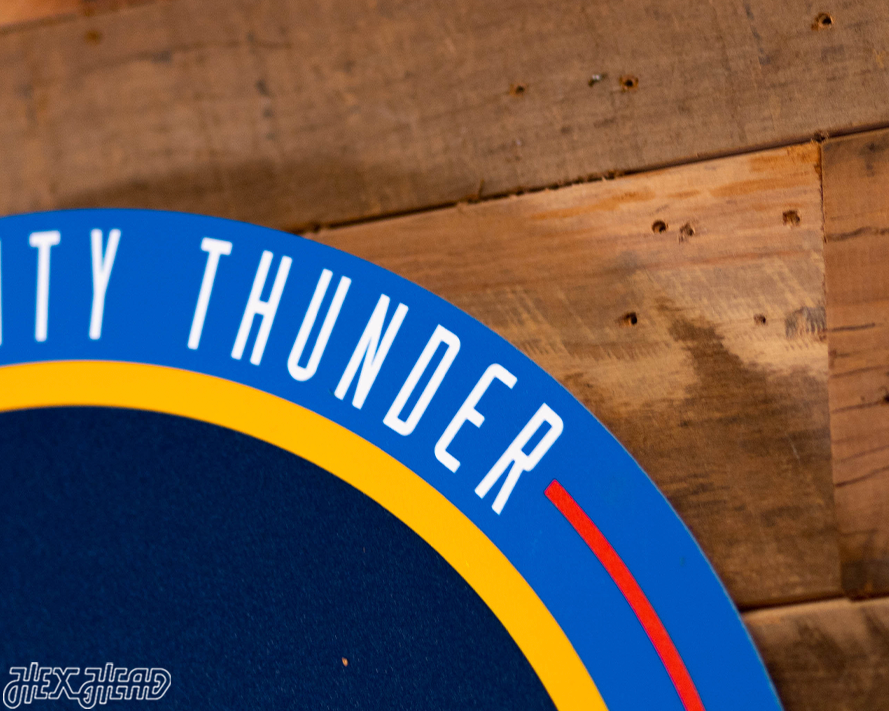 VARSITY Collection- SINGLE Layer Oklahoma City Thunder Wall Art