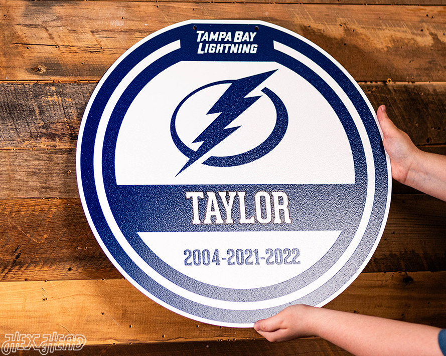 Tampa Bay Lightning Personalized Monogram Metal Art