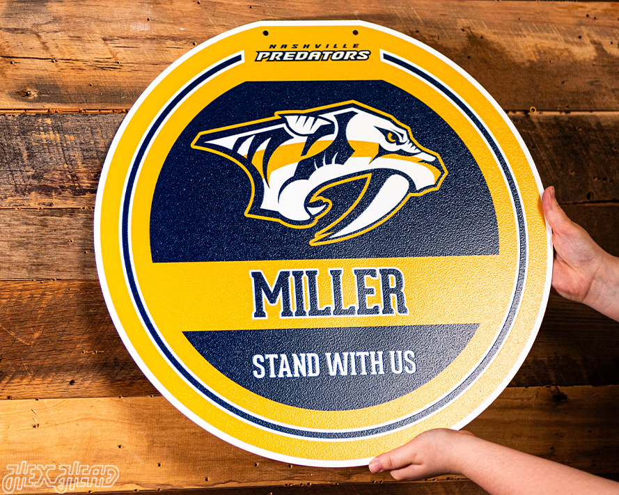 Nashville Predators Personalized Monogram Metal Art
