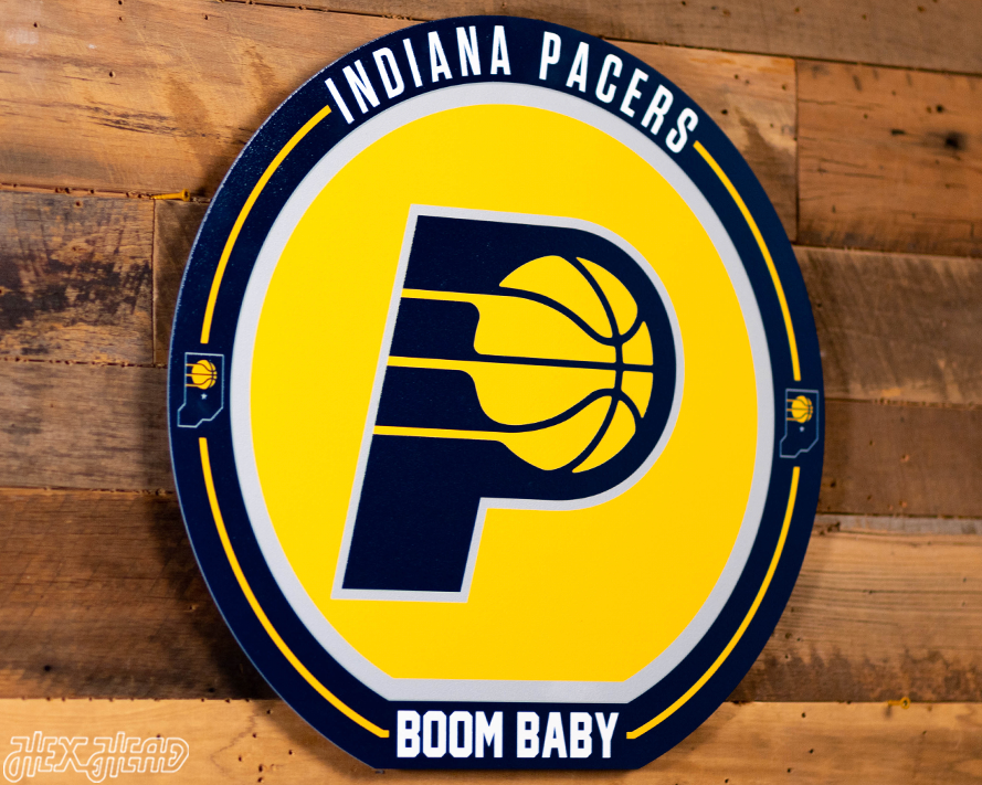 VARSITY Collection- SINGLE Layer Indiana Pacers Metal Wall Art