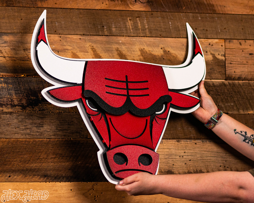 Chicago Bulls Vintage 3D Metal Wall Art