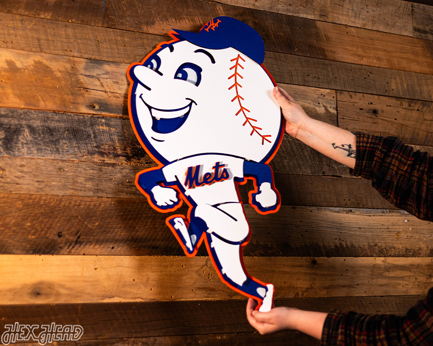 New York Mets "Mr. MET"  3D Vintage Metal Wall Art