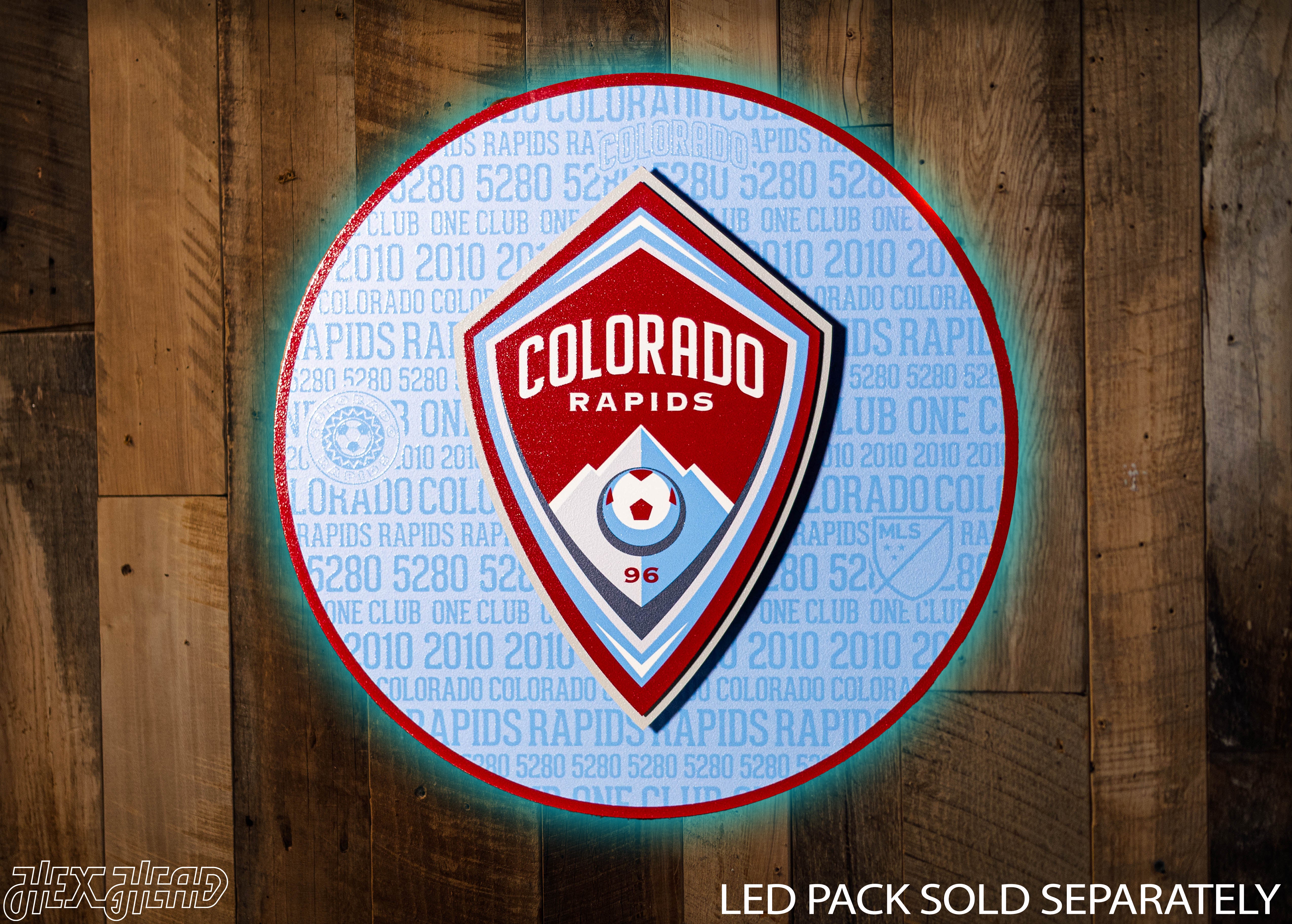 Colorado Rapids CRAFT SERIES 3D Embossed Metal Wall Art