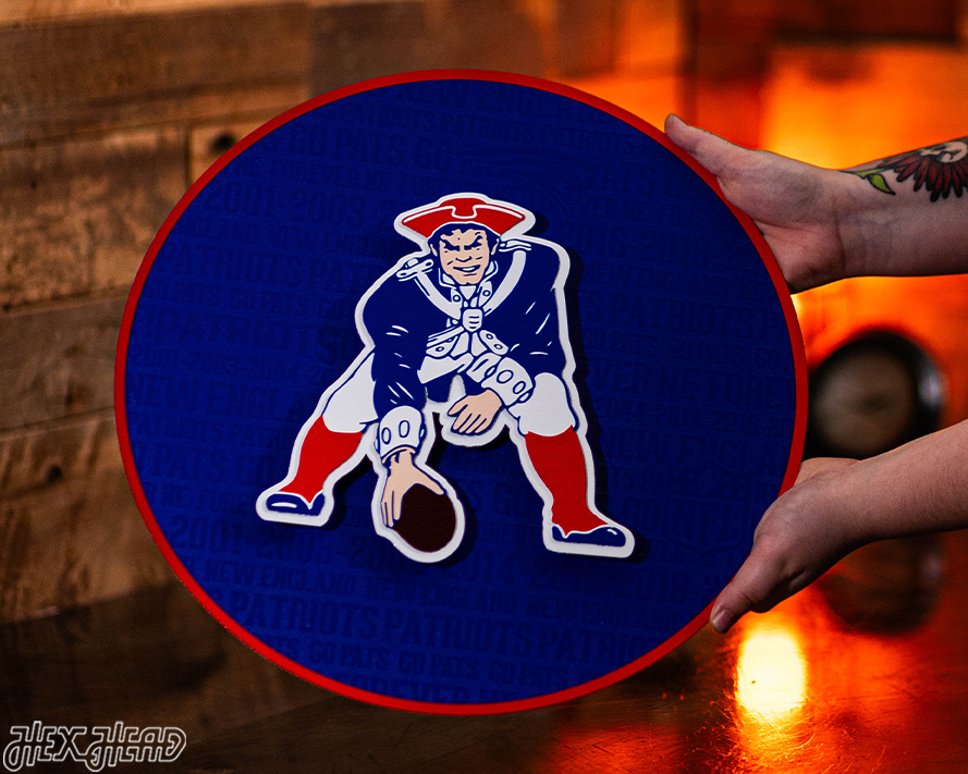 New England Patriots CRAFT SERIES 3D Embossed Metal Wall Art