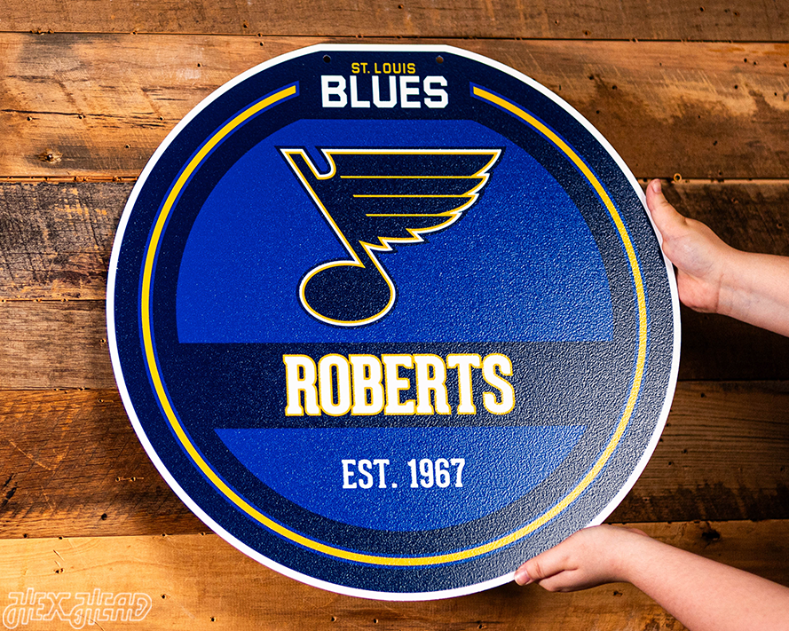 St. Louis Blues Personalized Monogram Metal Art