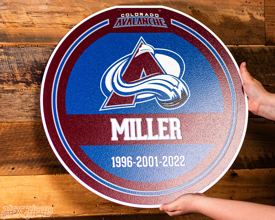 Colorado Avalanche Personalized Monogram Metal Art