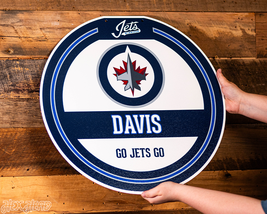 Winnipeg Jets Personalized Monogram Metal Art