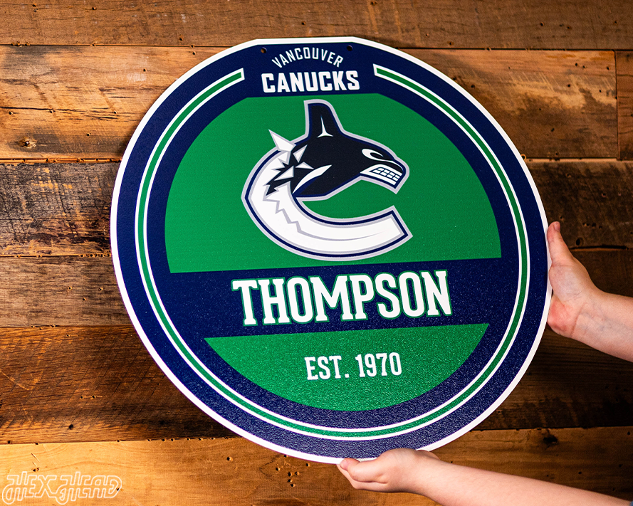 Vancouver Canucks Personalized Monogram Metal Art