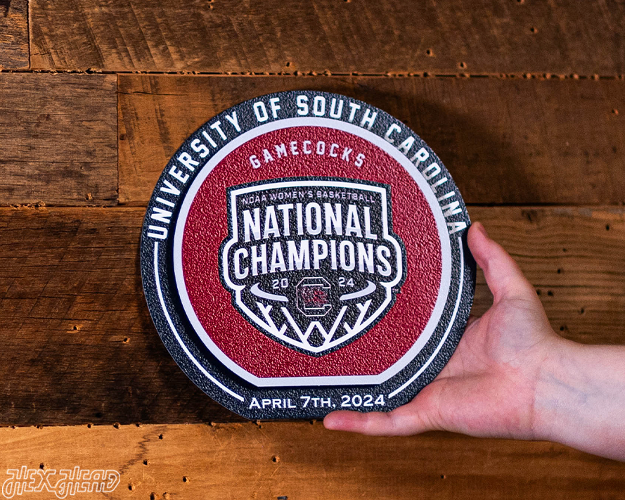 South Carolina Gamecocks 2024 National Champions "Double Play" On the Shelf or on the Wall Art