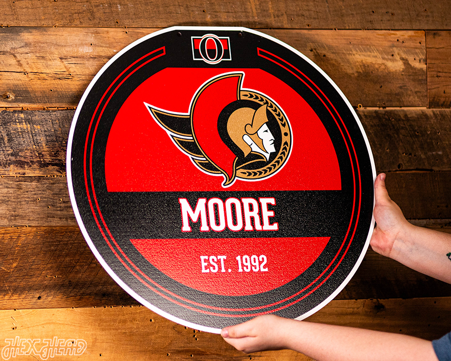 Ottawa Senators Personalized Monogram Metal Art
