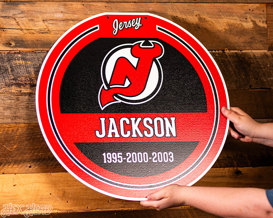 New Jersey Devils Personalized Monogram Metal Art