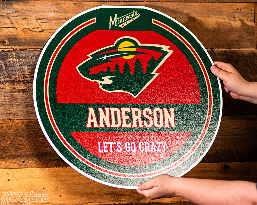 Minnesota Wild Personalized Monogram Metal Art