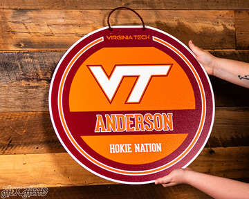 Virginia Tech Hokies Personalized Monogram Metal Art