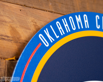 VARSITY Collection- SINGLE Layer Oklahoma City Thunder Wall Art