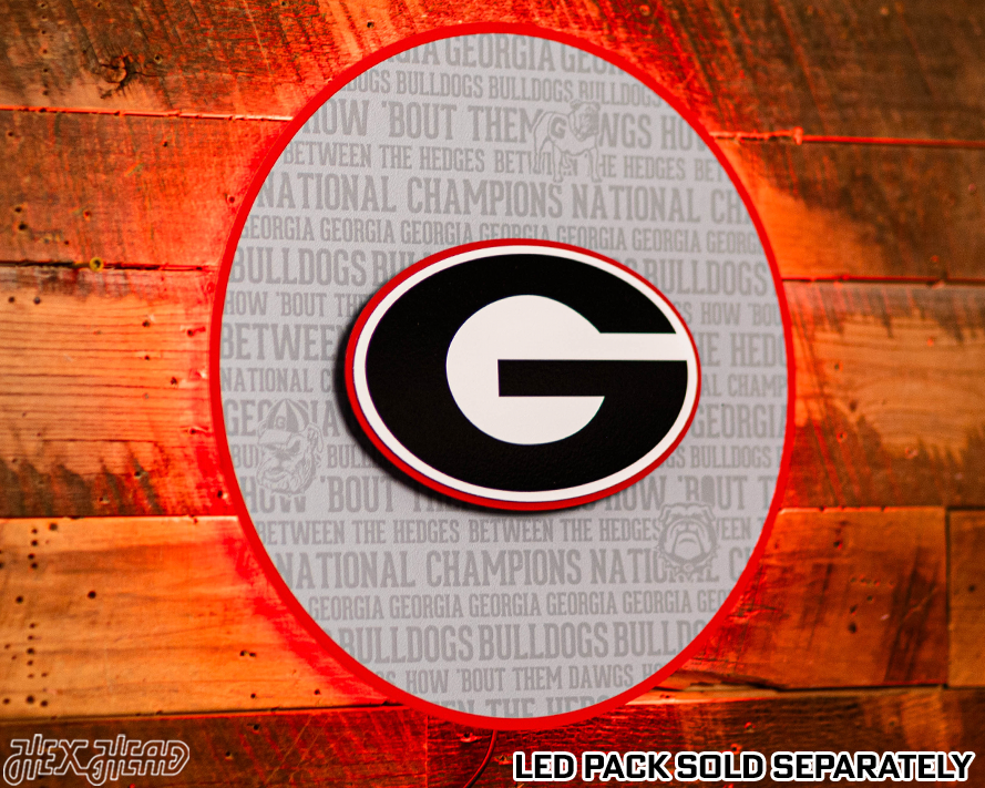 Georgia Bulldogs "G" CRAFT SERIES 3D Embossed Metal Wall Art