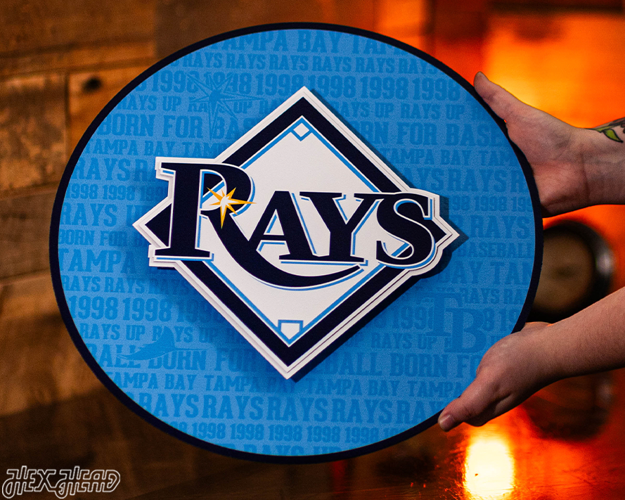 Tampa Bay Rays CRAFT SERIES 3D Embossed Metal Wall Art