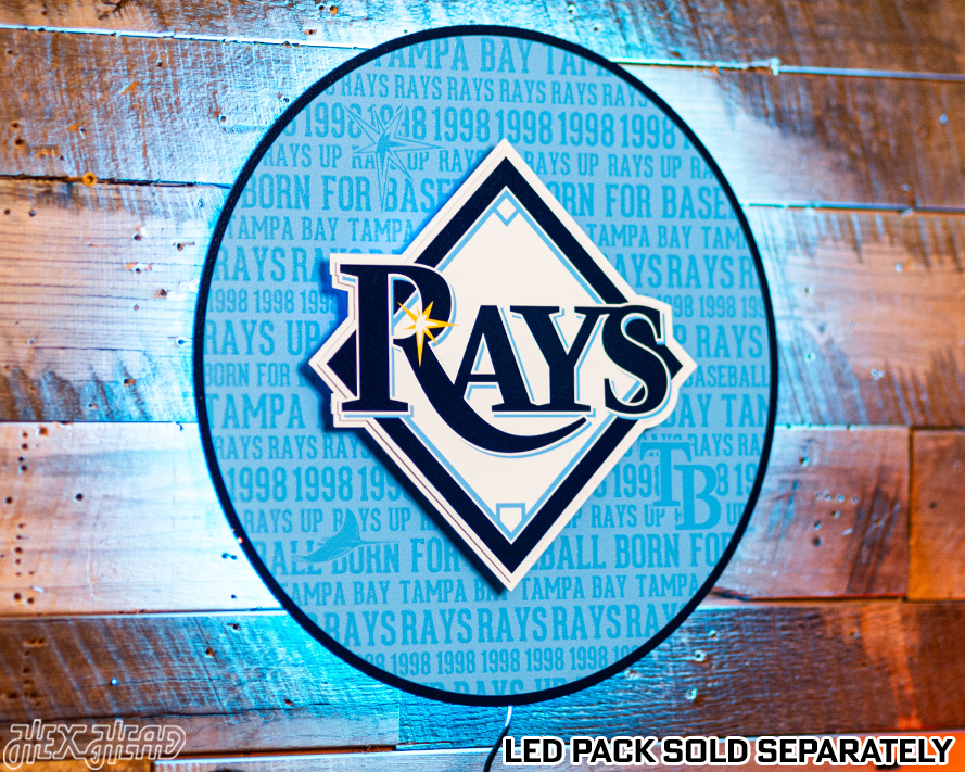 Tampa Bay Rays CRAFT SERIES 3D Embossed Metal Wall Art