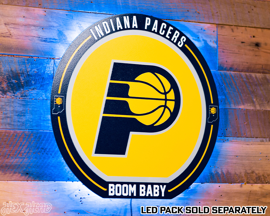 VARSITY Collection- SINGLE Layer Indiana Pacers Metal Wall Art