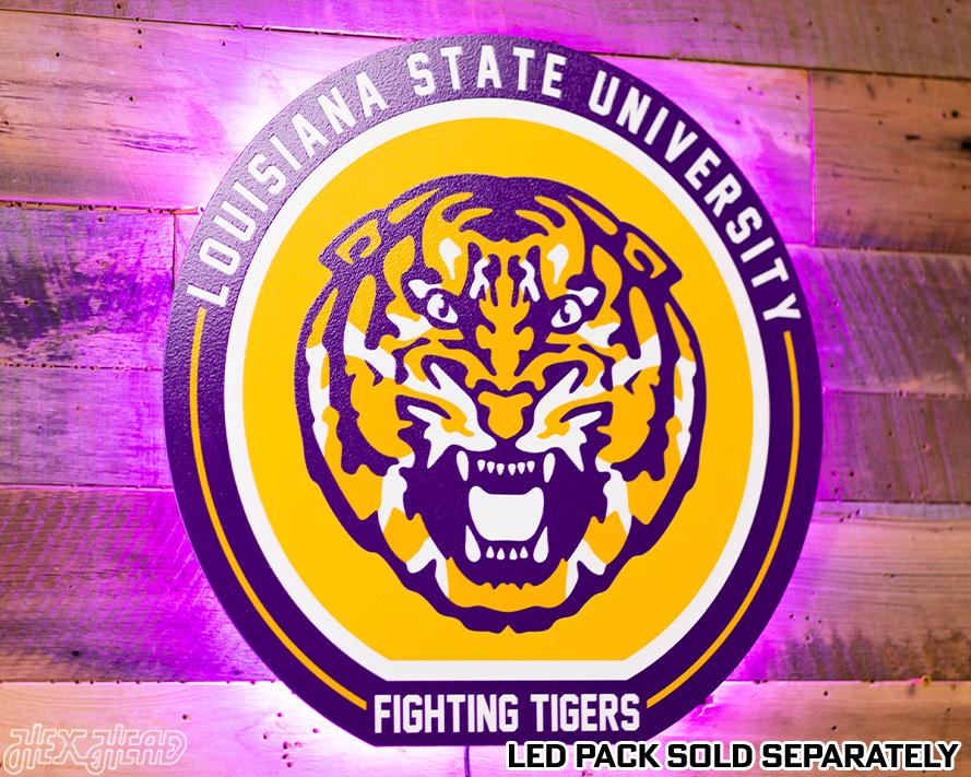 VARSITY Collection- SINGLE Layer LSU Tigers Wall Art