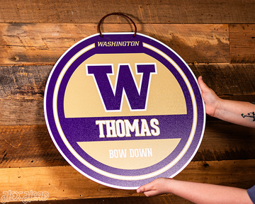 Washington Huskies Personalized Monogram Metal Art