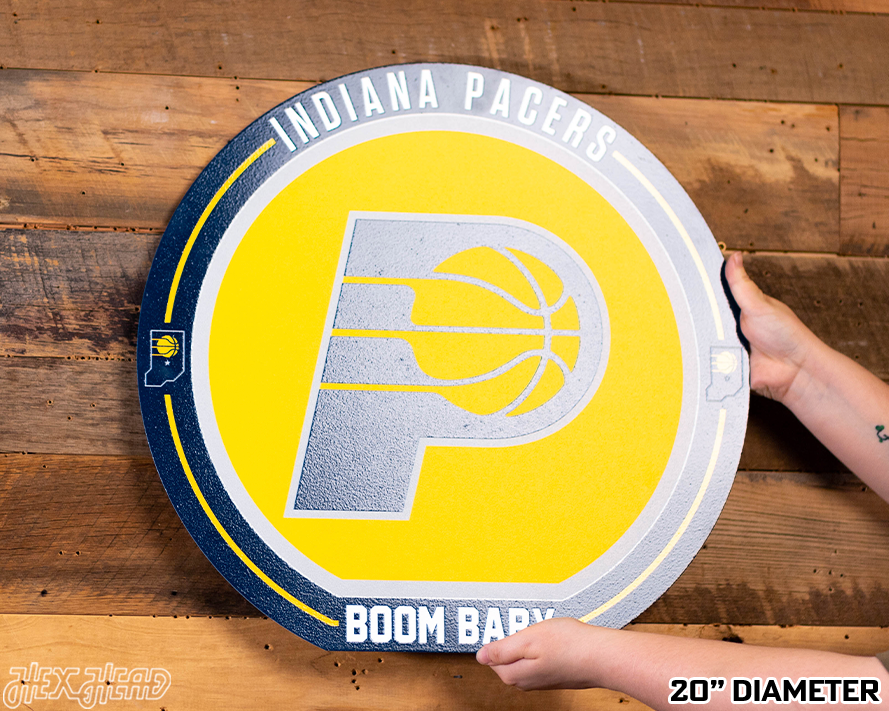 VARSITY Collection- SINGLE Layer Indiana Pacers Metal Wall Art