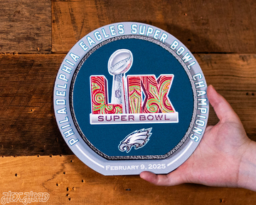 Philadelphia Eagles Super Bowl LIX CHAMPIONS "Double Play" On the Shelf or on the Wall Art