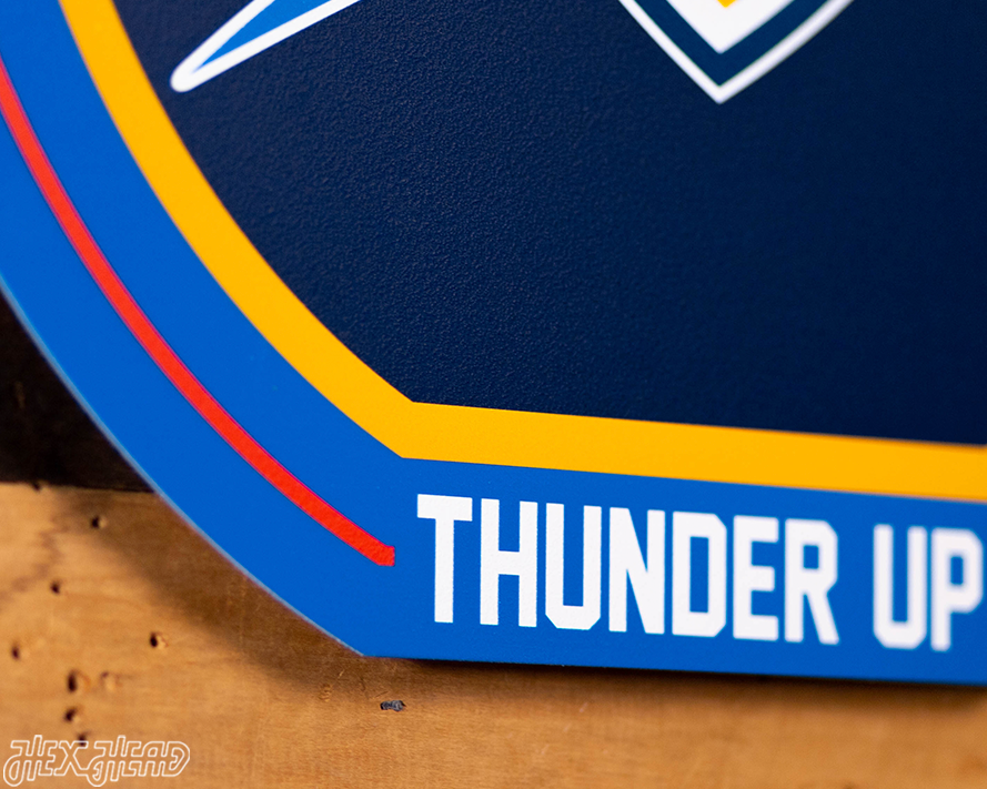 VARSITY Collection- SINGLE Layer Oklahoma City Thunder Wall Art
