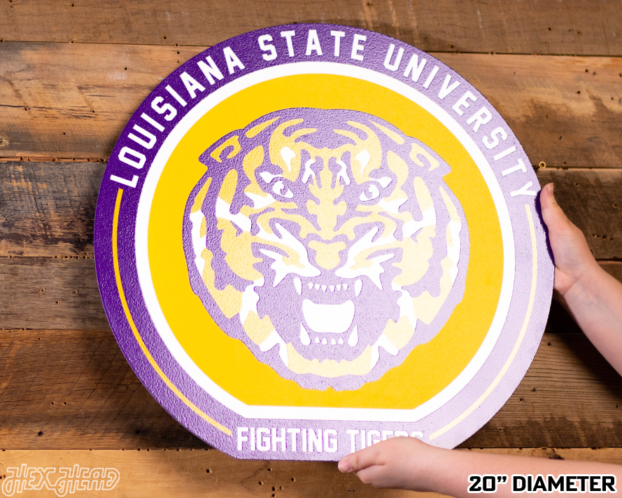 VARSITY Collection- SINGLE Layer LSU Tigers Wall Art