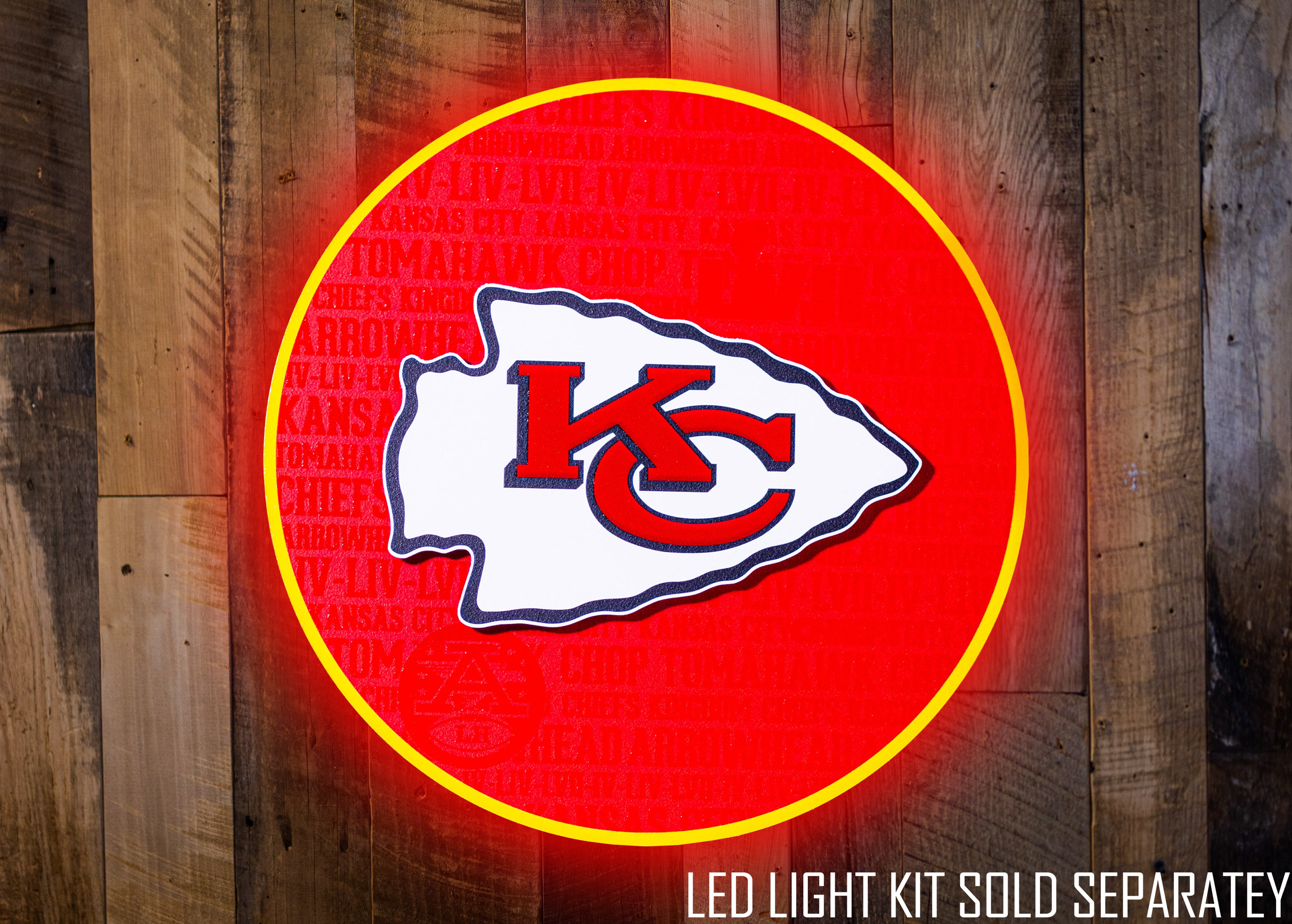 Kansas City Chiefs CRAFT SERIES 3D Embossed Metal Wall Art