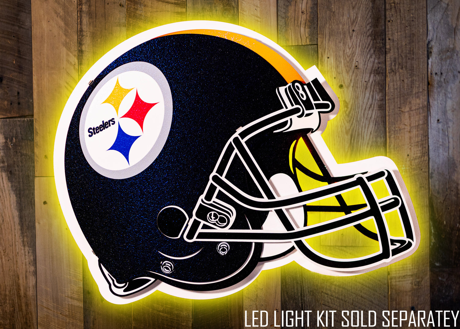BLITZ Collection 8 Layer Pittsburgh Steelers Helmet 3D Vintage Metal