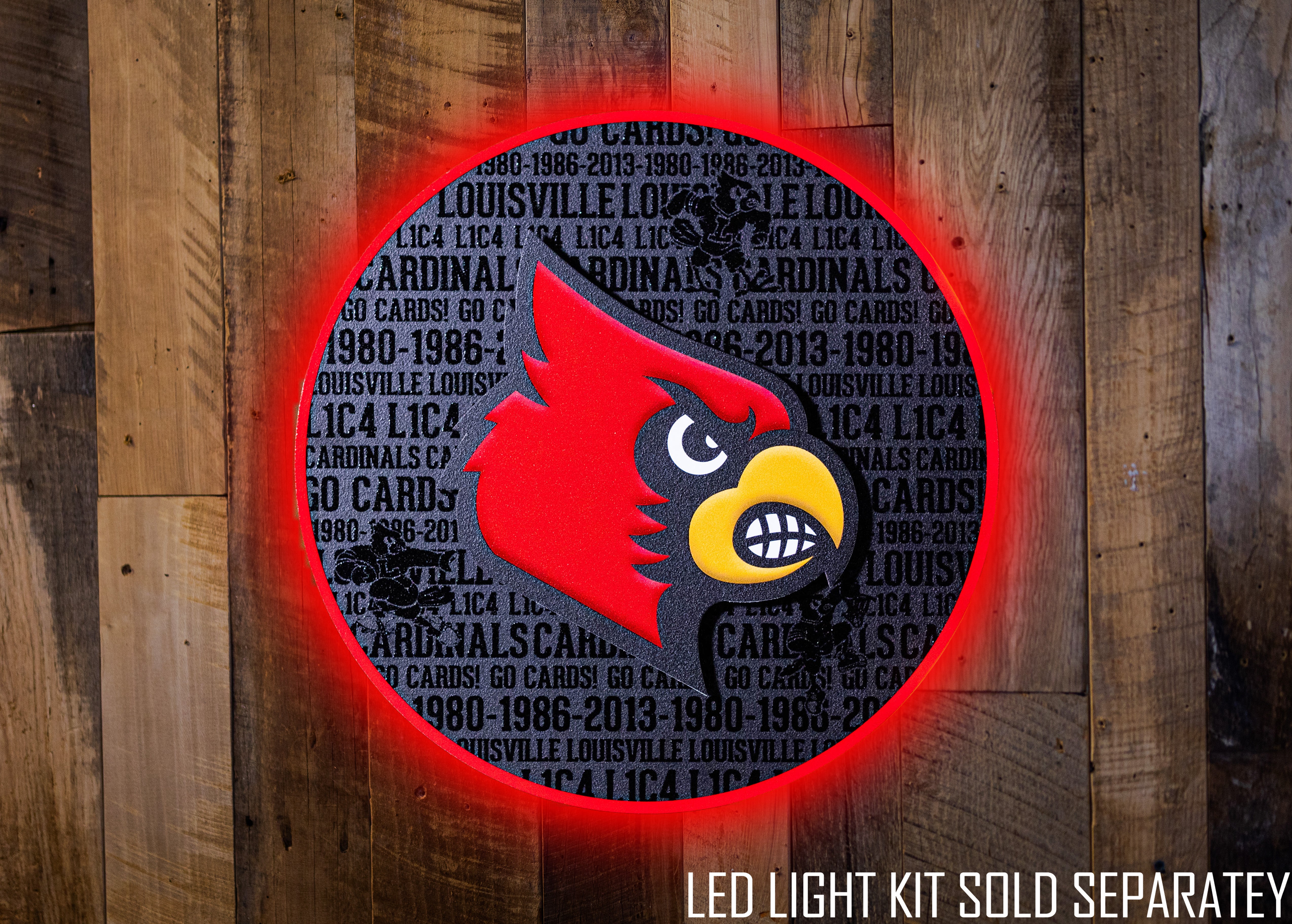 Louisville Cardinals CRAFT SERIES 3D Embossed Metal Wall Art