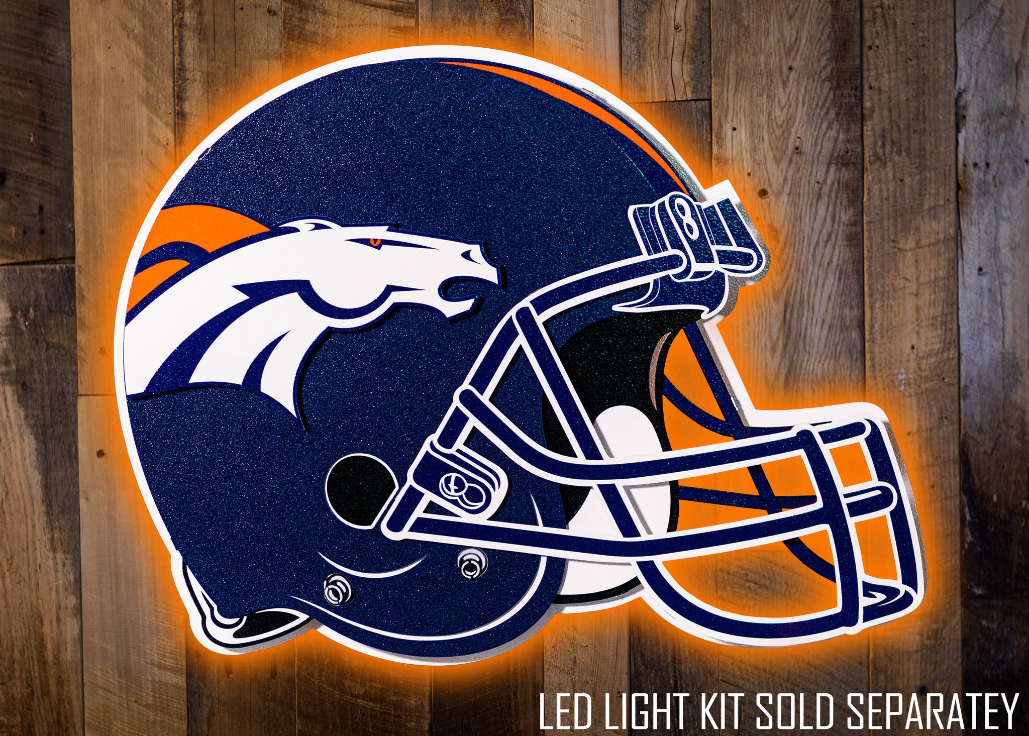 Denver Broncos 3D Vintage Metal Wall Art - Hex Head Art