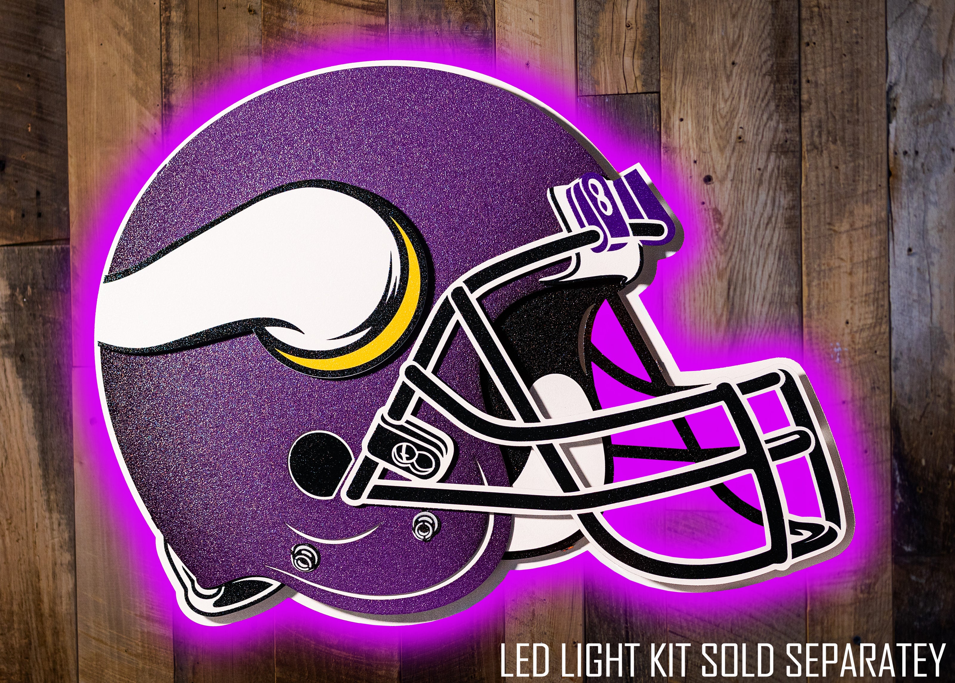 Minnesota Vikings BLITZ Collection - 8 Layer Helmet 3D Vintage Metal Wall Art
